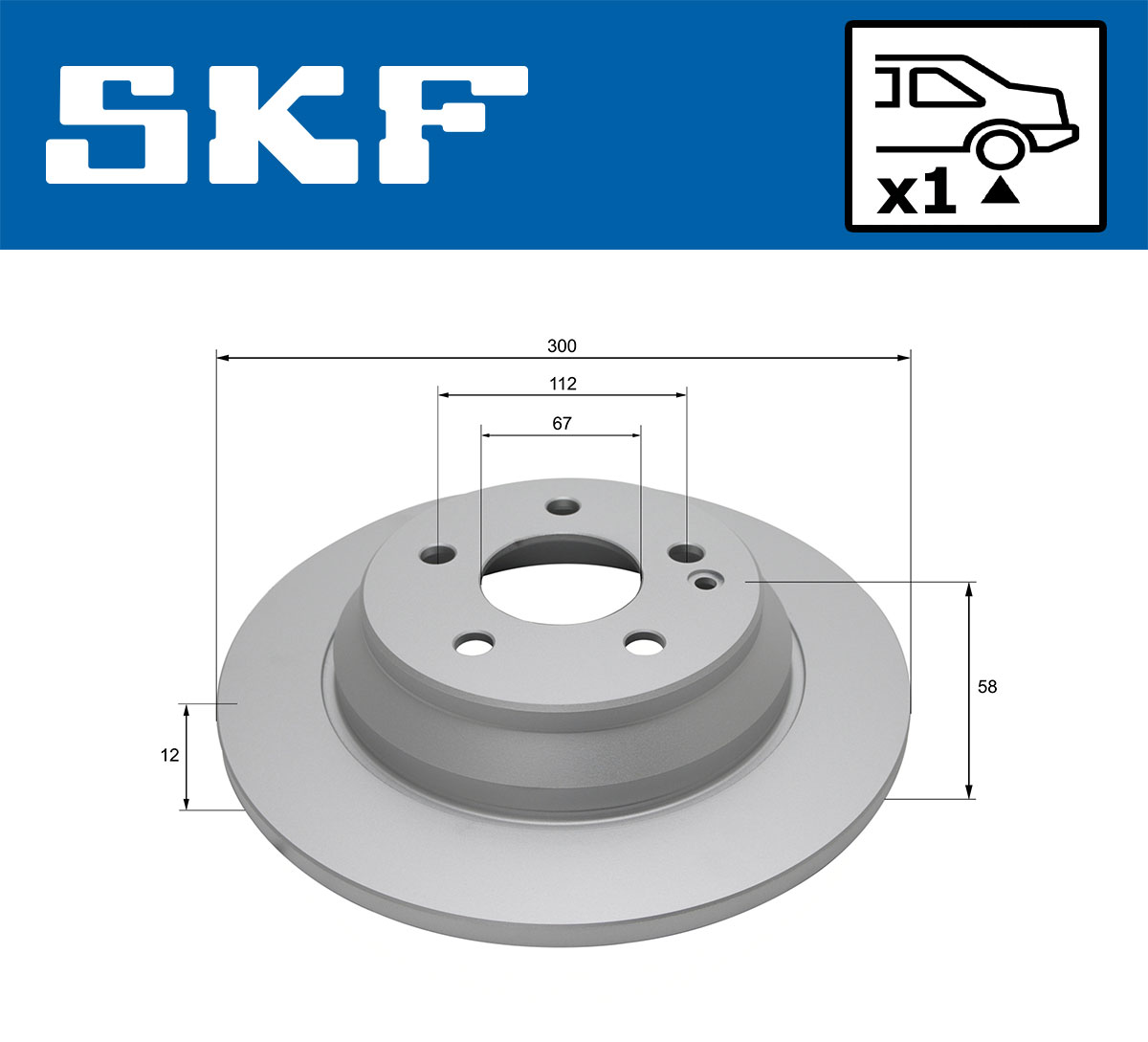 SKF Remschijf VKBD 91102 S1