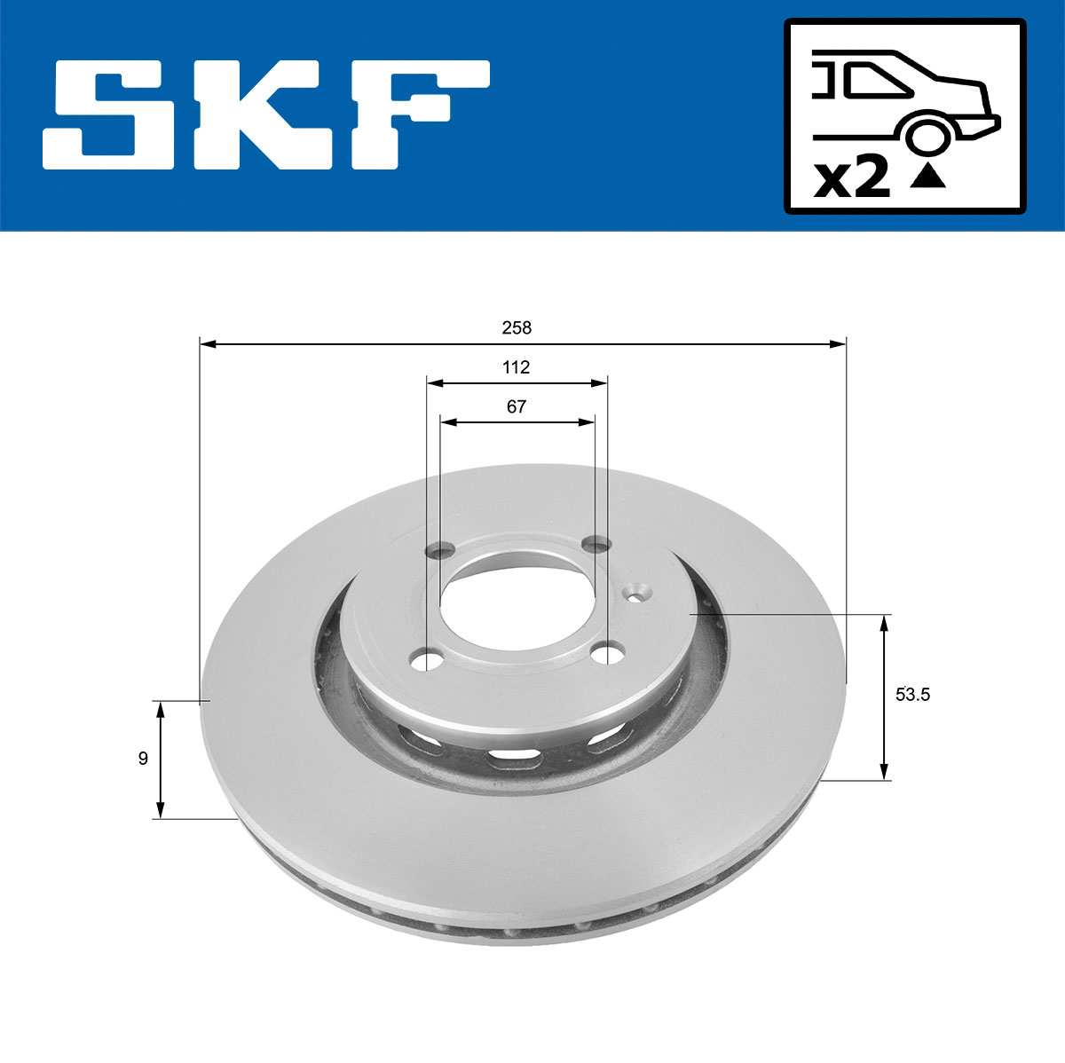 SKF Remschijf VKBD 91131 S2