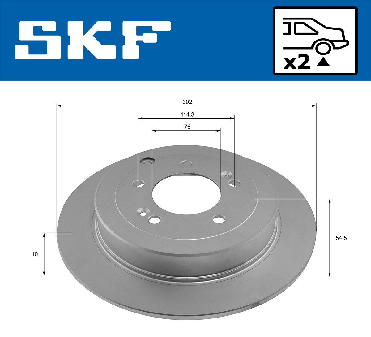 SKF Remschijf VKBD 91304 S2