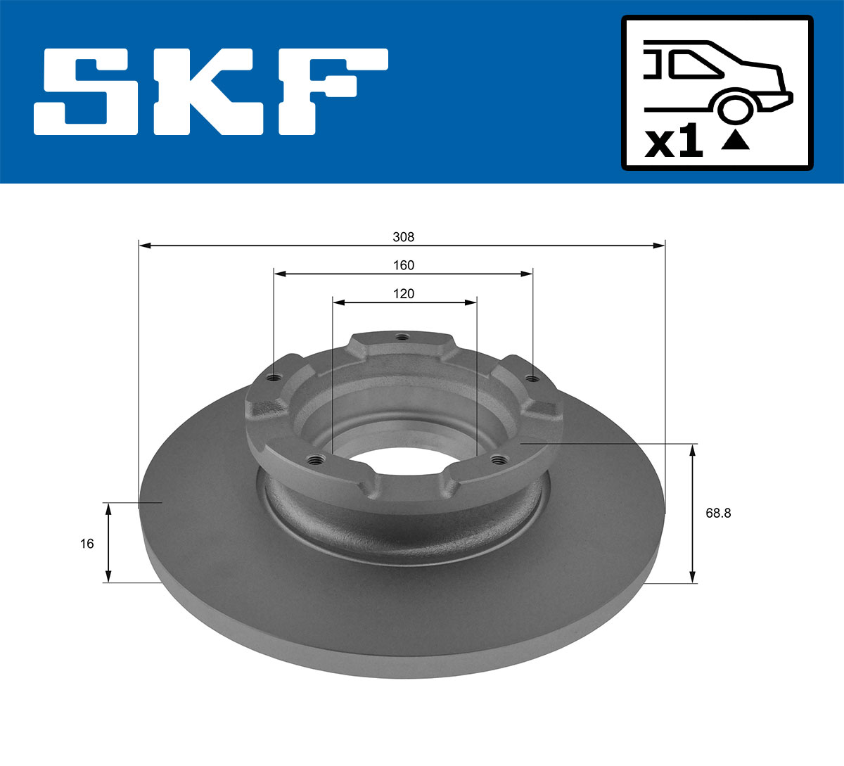 SKF Remschijf VKBD 91316 S1