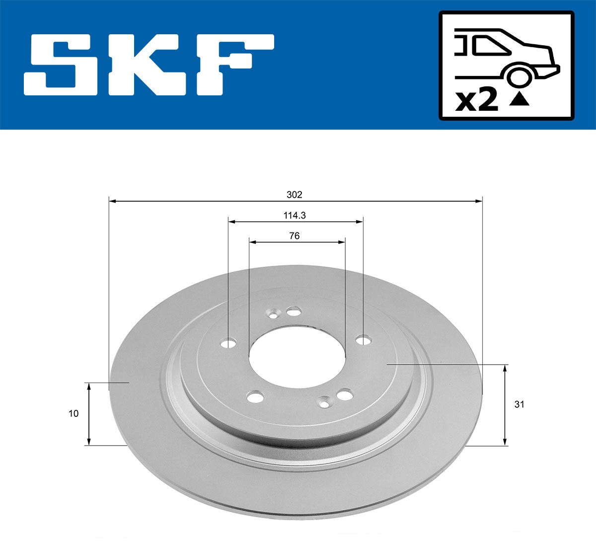 SKF Remschijf VKBD 91323 S2