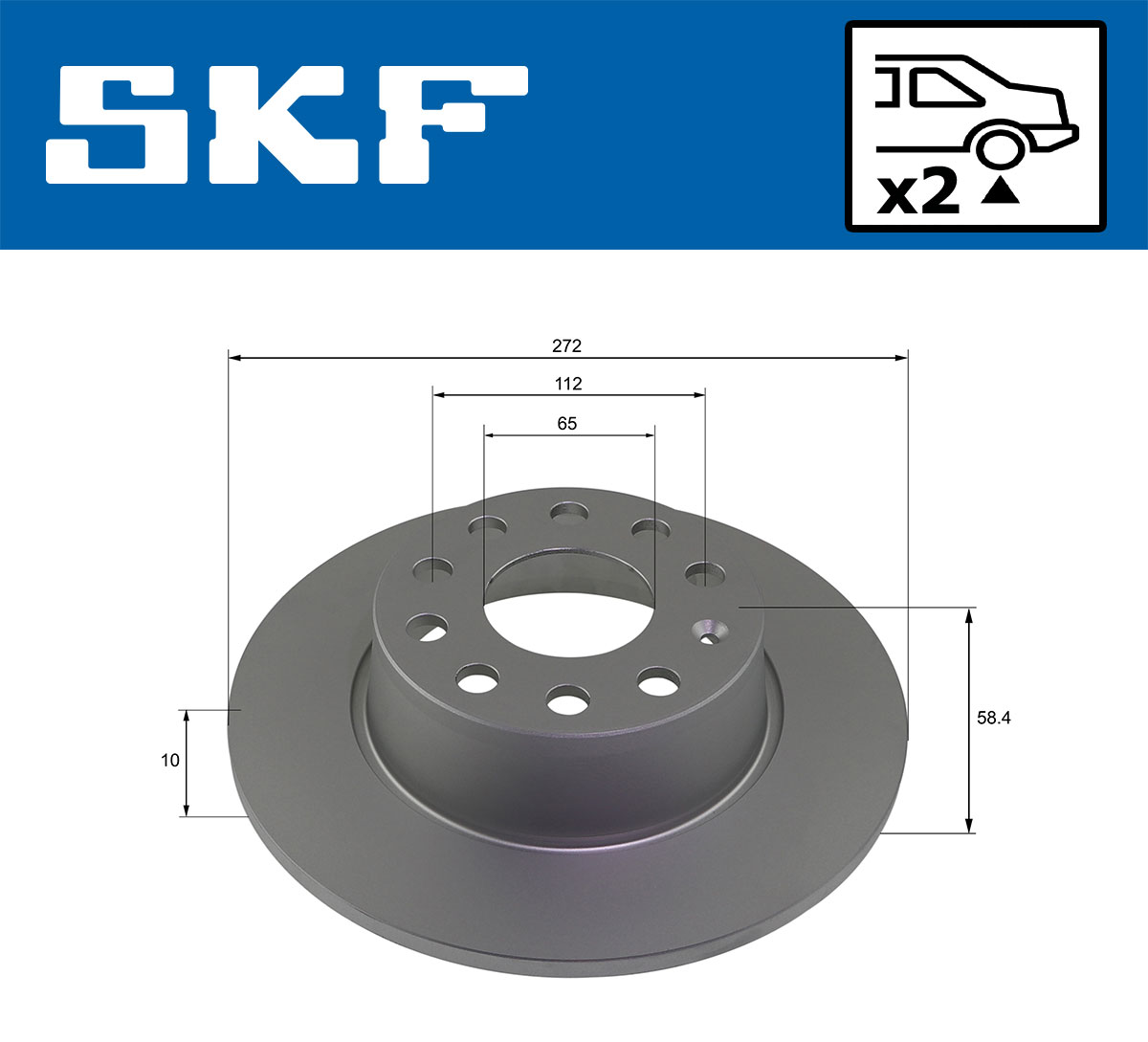 SKF Remschijf VKBD 91344 S2