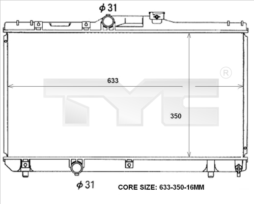 Radiateur TYC 736-0047