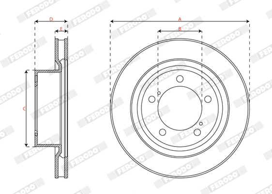 Ferodo Remschijven DDF3077C-1