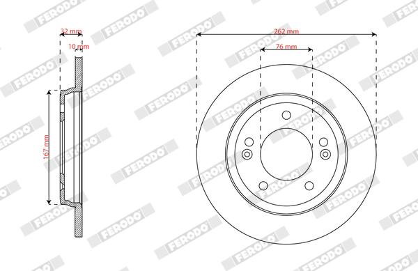 Ferodo Remschijf DDF3037C