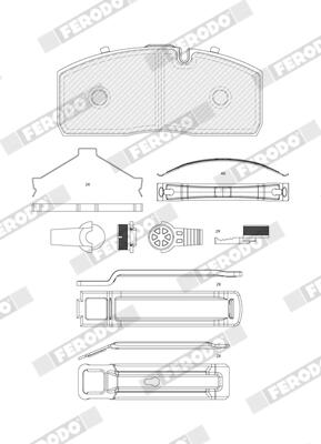 Remblokkenset, schijfrem Ferodo FCV5530B