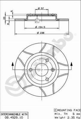 Brembo Remschijven 08.4929.75