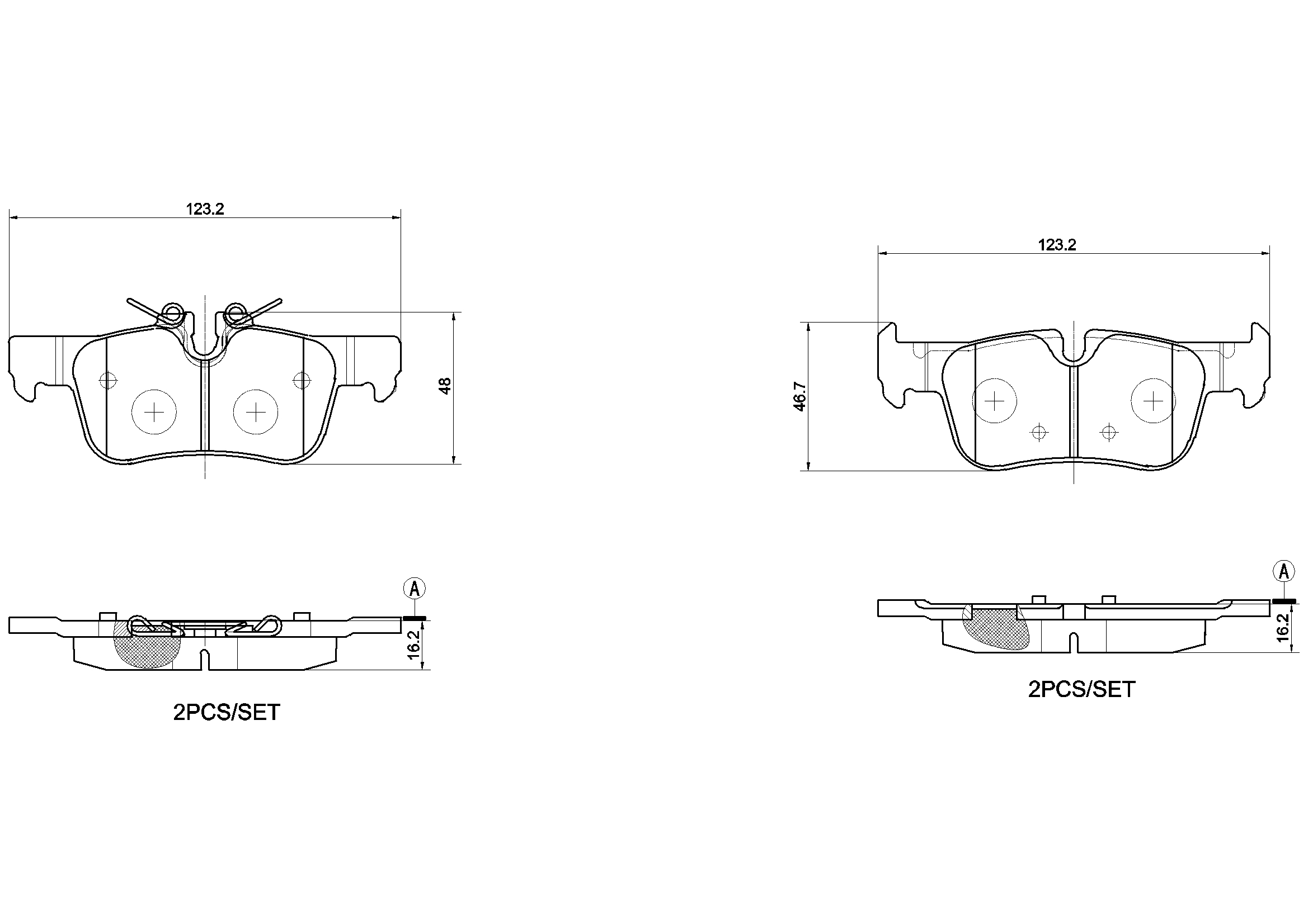 Remblokkenset, schijfrem Brembo P 06 094X