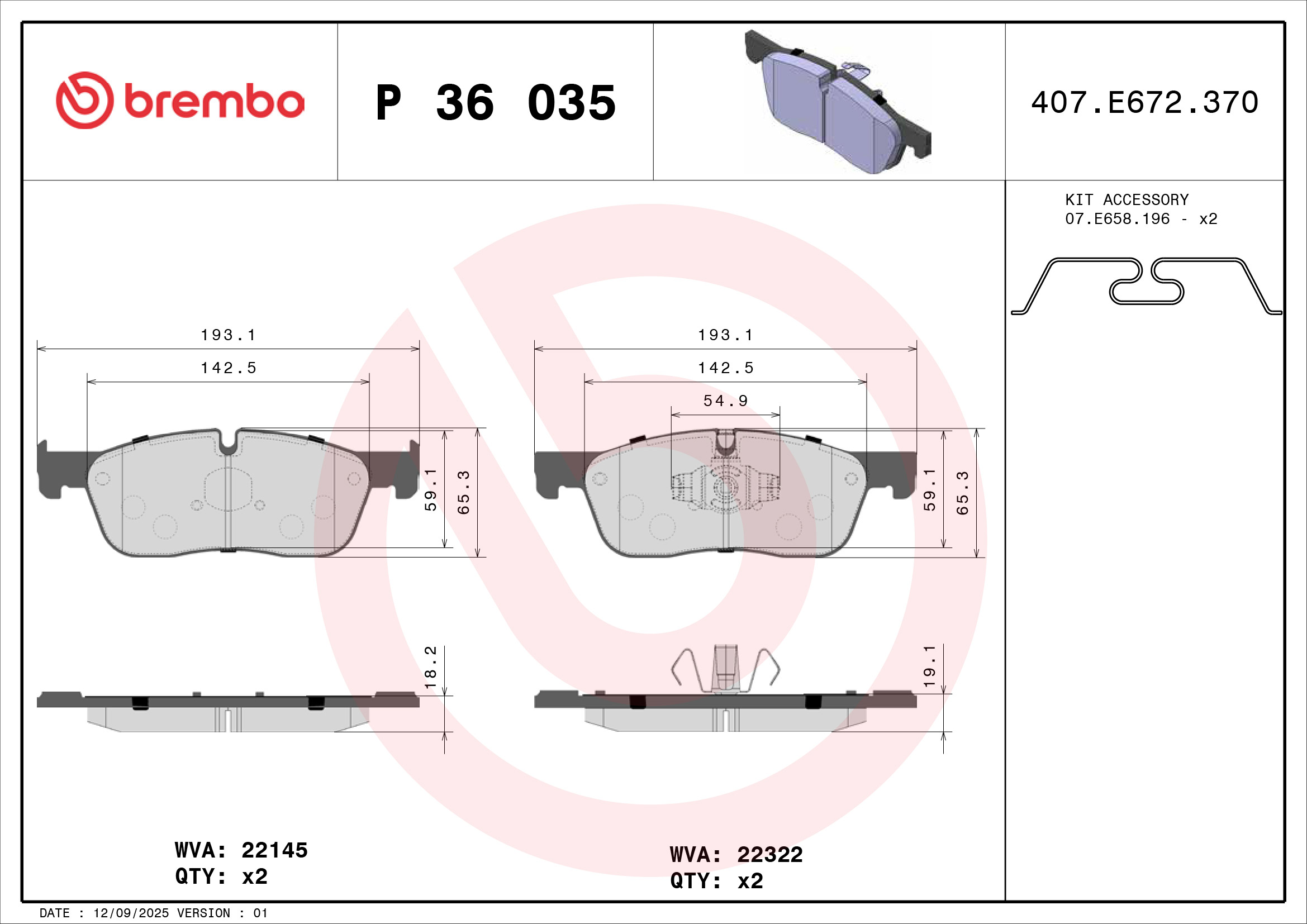 Brembo Remblokset P 36 035