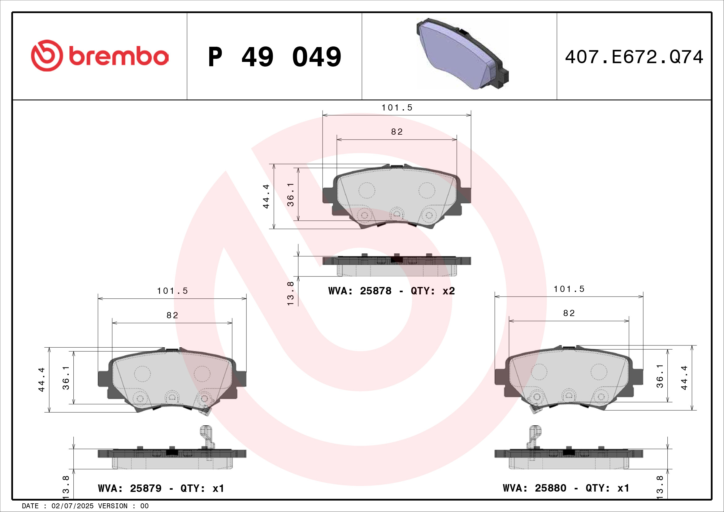 Brembo Remblokset P 49 049