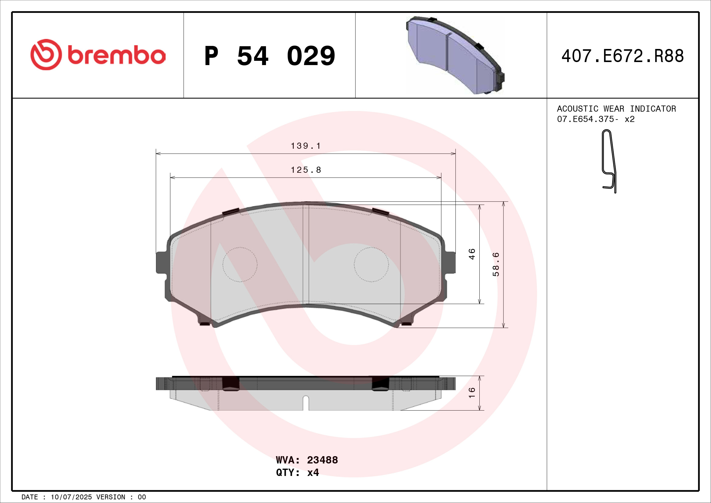 Brembo Remblokset P 54 029
