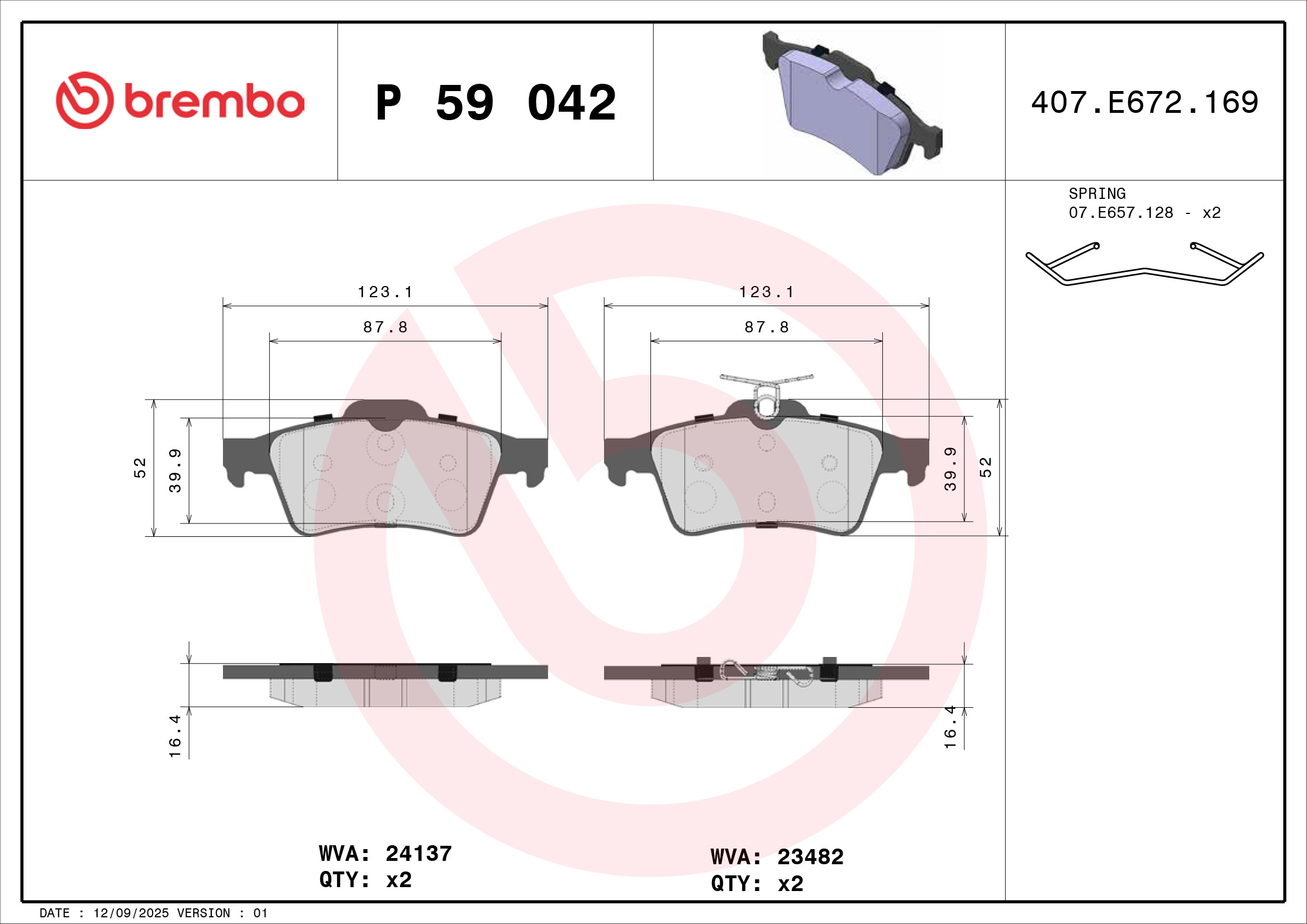 Brembo Remblokset P 59 042