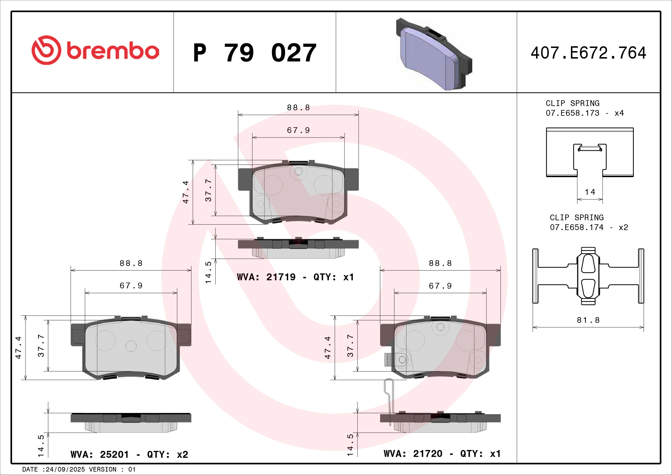 Brembo Remblokset P 79 027