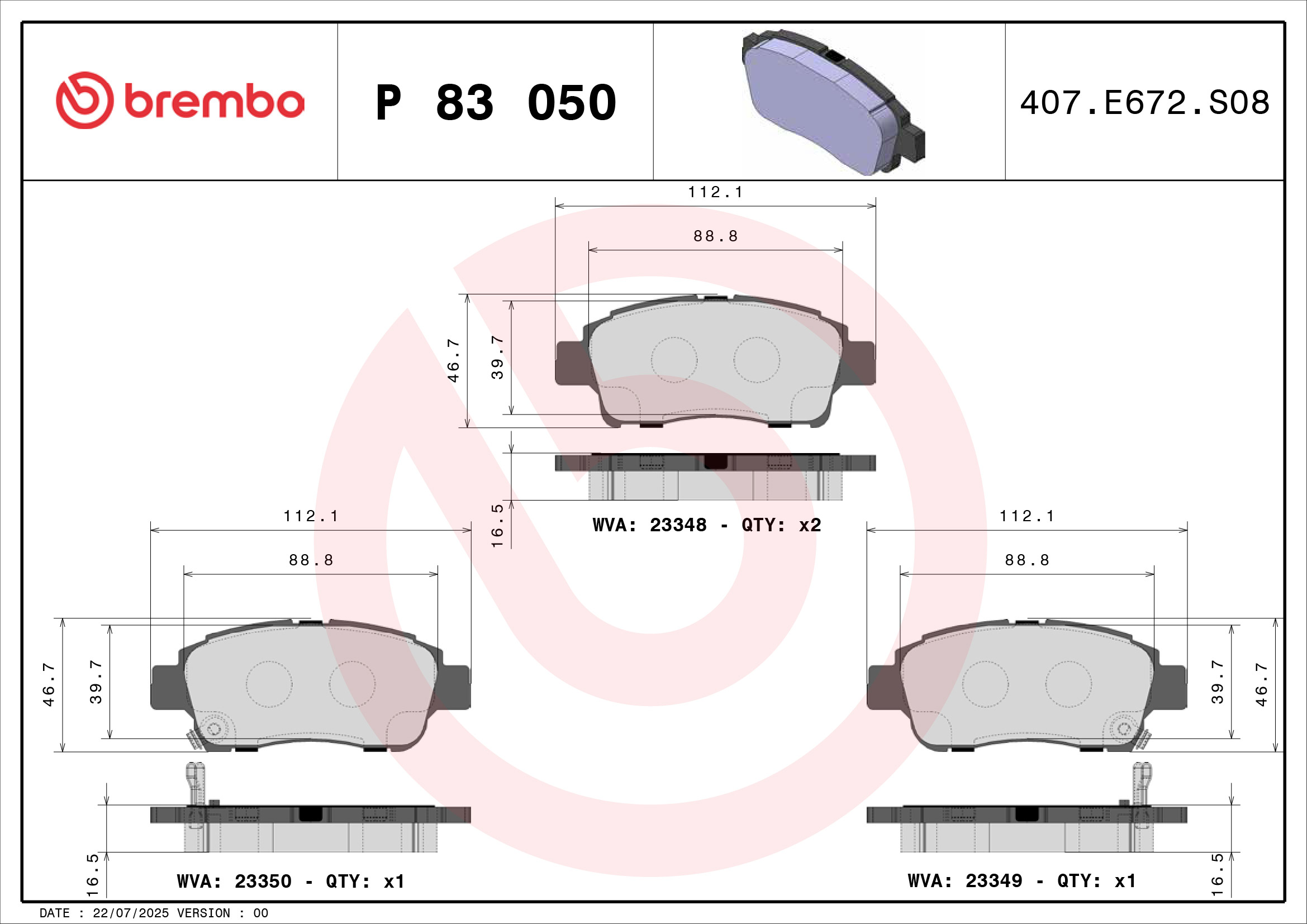 Brembo Remblokset P 83 050