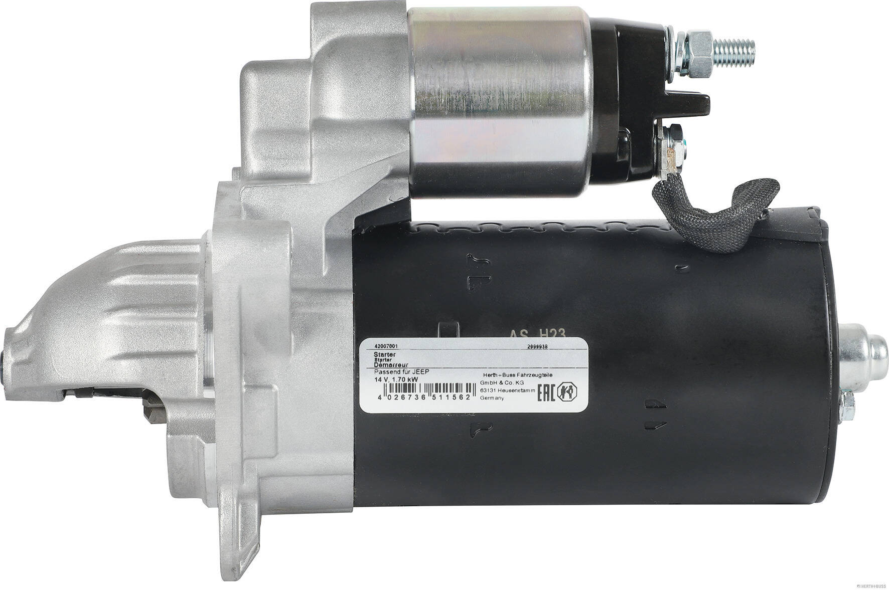 Herth+Buss Elparts Startmotor / Starter 42007001