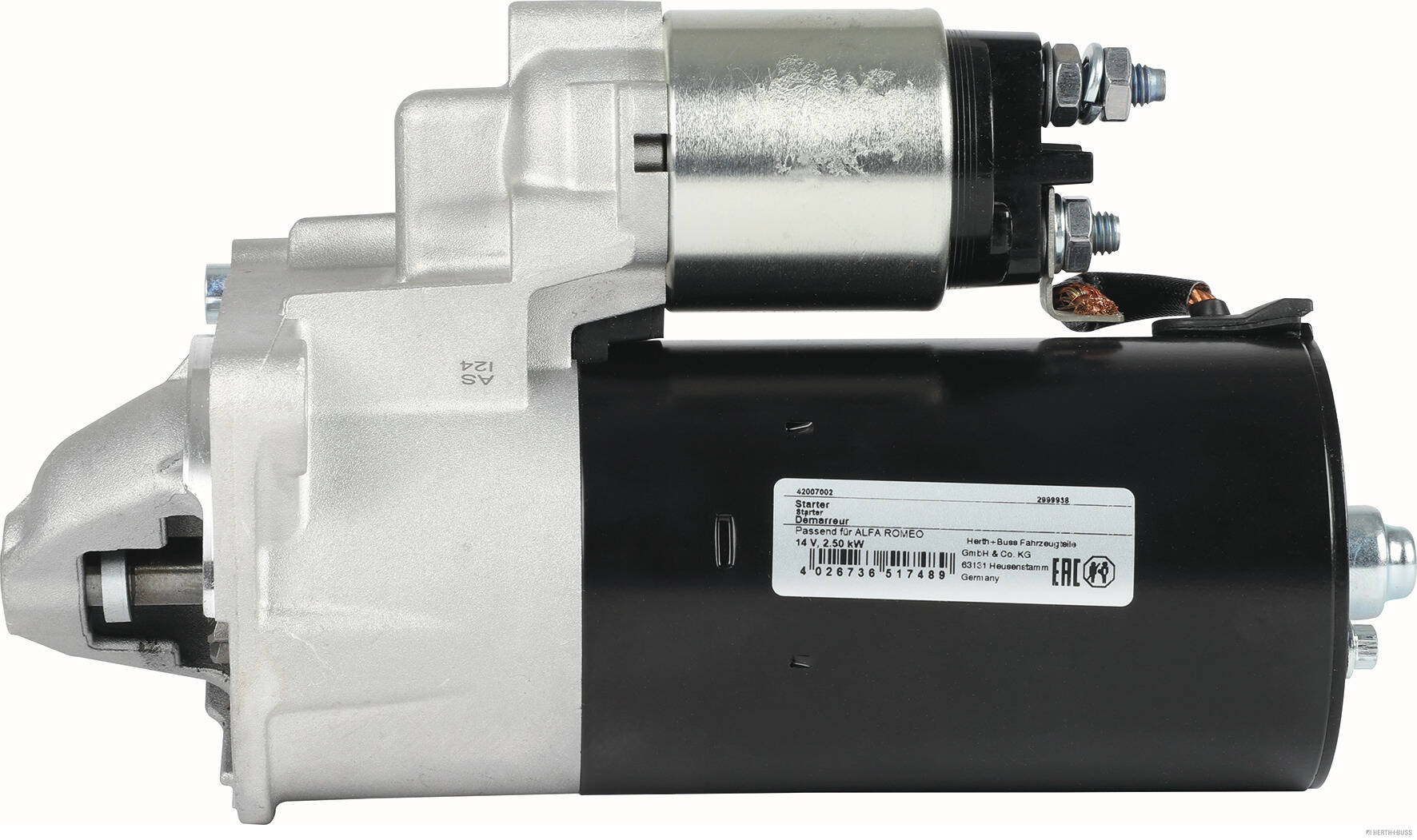 Herth+Buss Elparts Startmotor / Starter 42007002