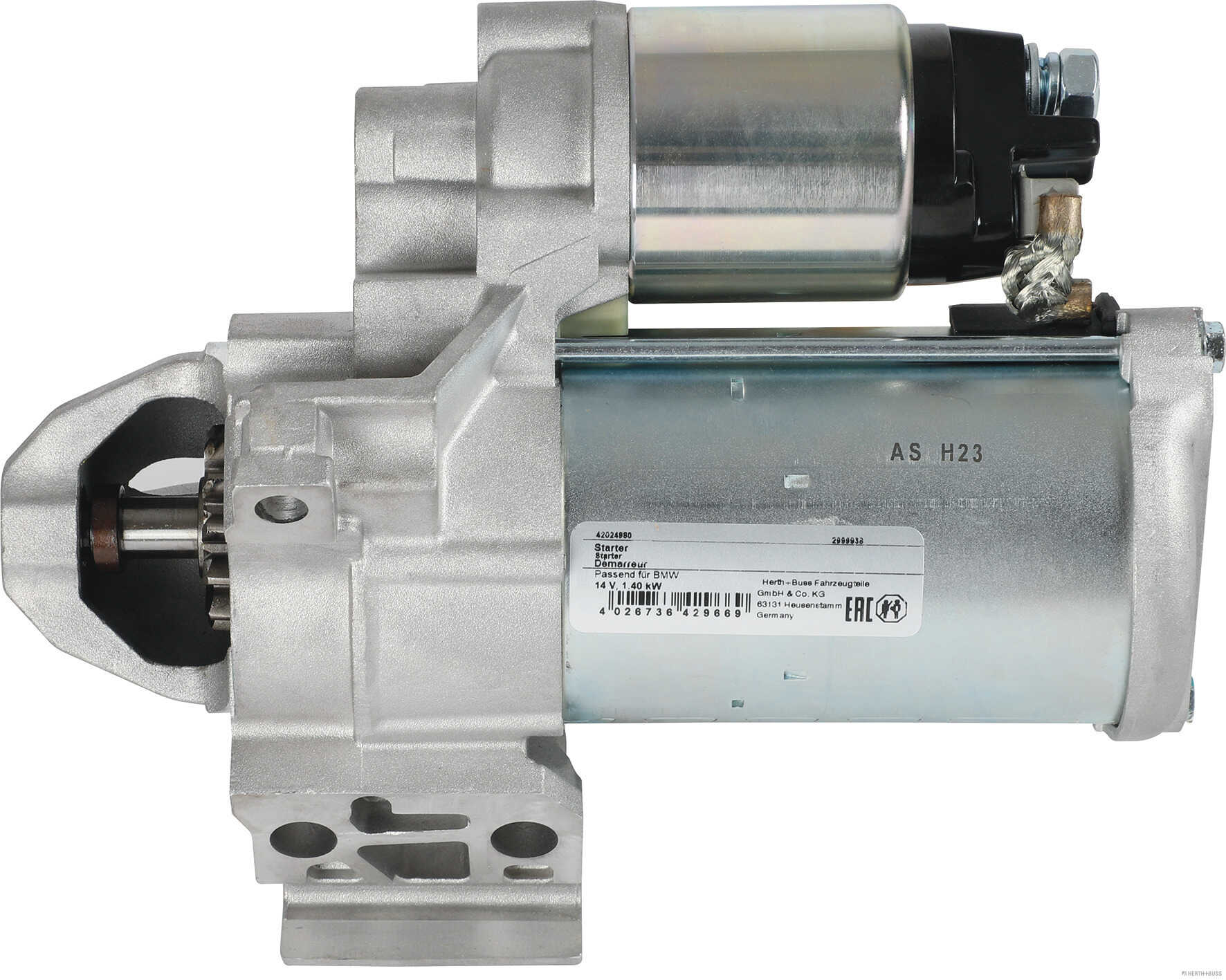 Herth+Buss Elparts Startmotor / Starter 42024980