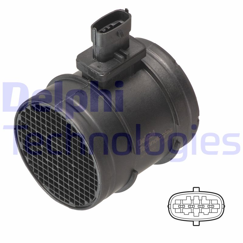 Luchtmassameter Delphi Diesel AF10633-12B1