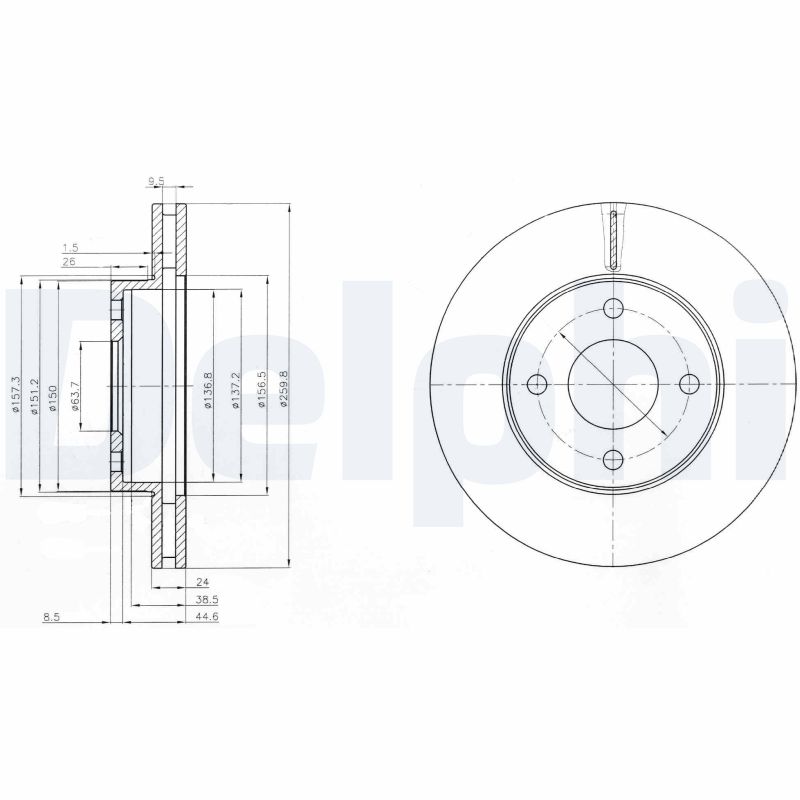 Delphi Diesel Remschijven BG2350