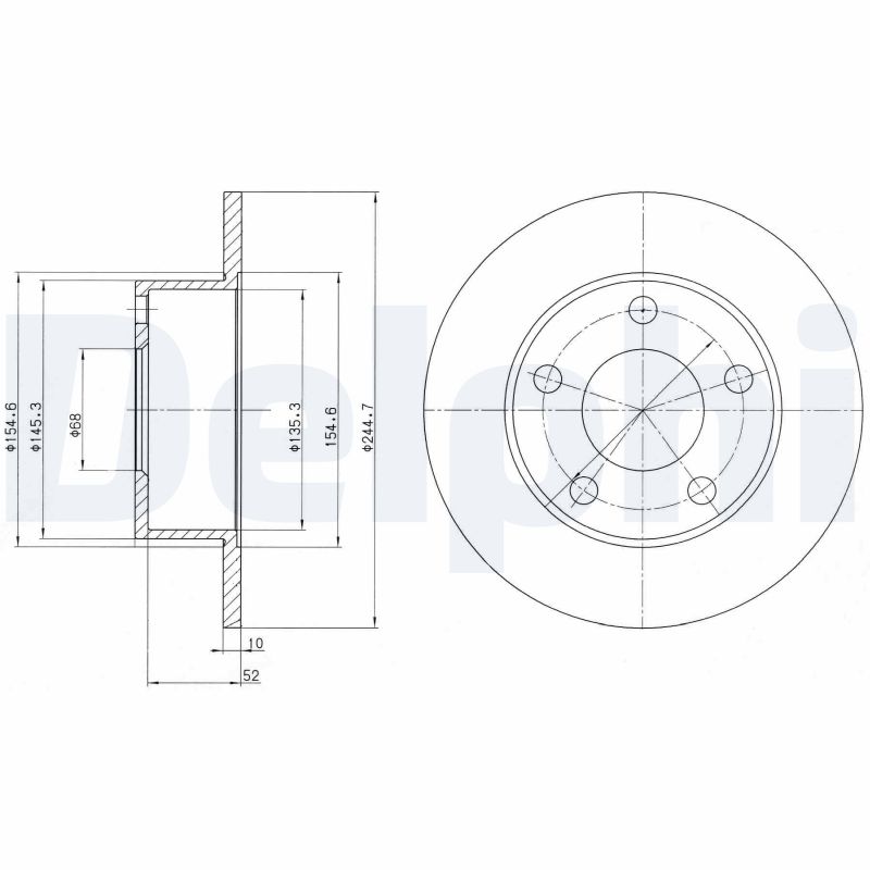 Remschijven Delphi Diesel BG2410