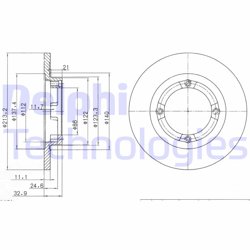 Remschijven Delphi Diesel BG2580