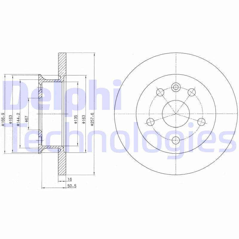 Delphi Diesel Remschijven BG2602