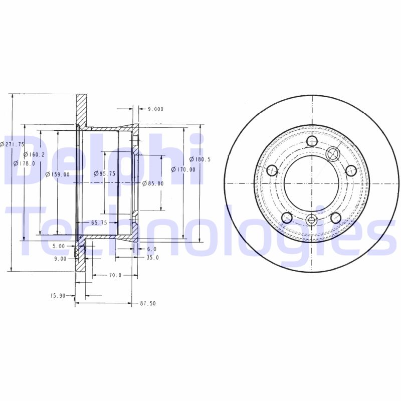 Remschijven Delphi Diesel BG3237C