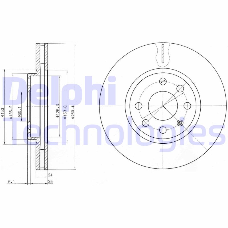 Delphi Diesel Remschijven BG3569C