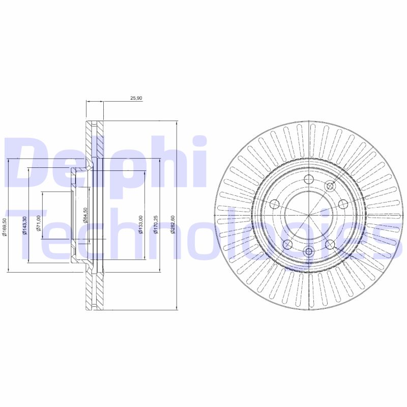 Delphi Diesel Remschijven BG3835