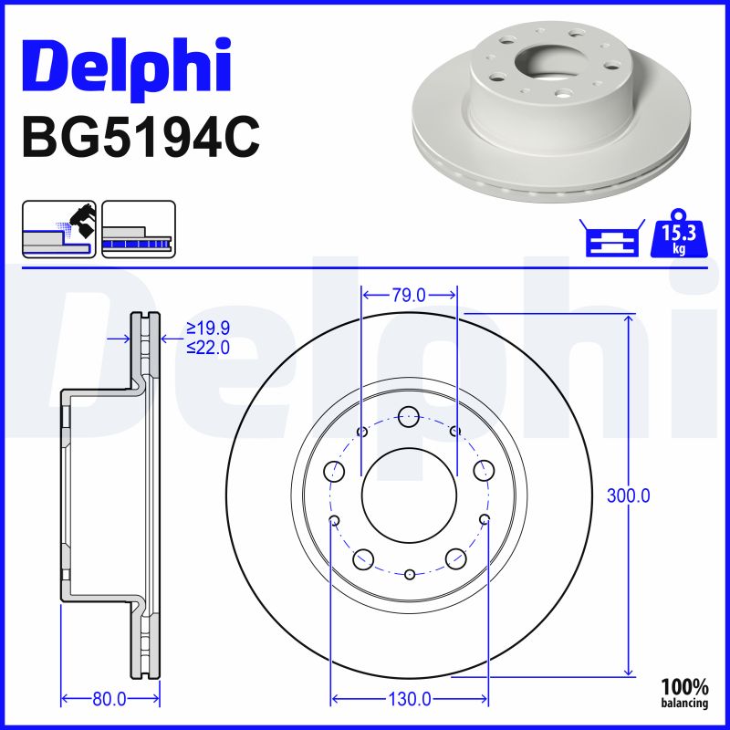 Delphi Diesel Remschijven BG5194C