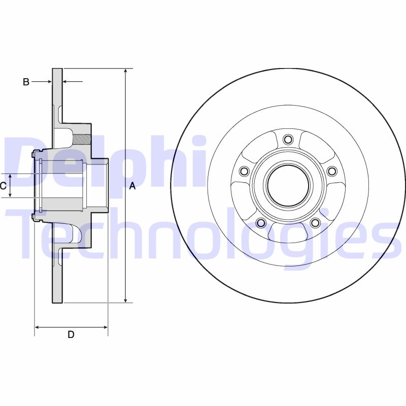Delphi Diesel Remschijven BG9134RSC