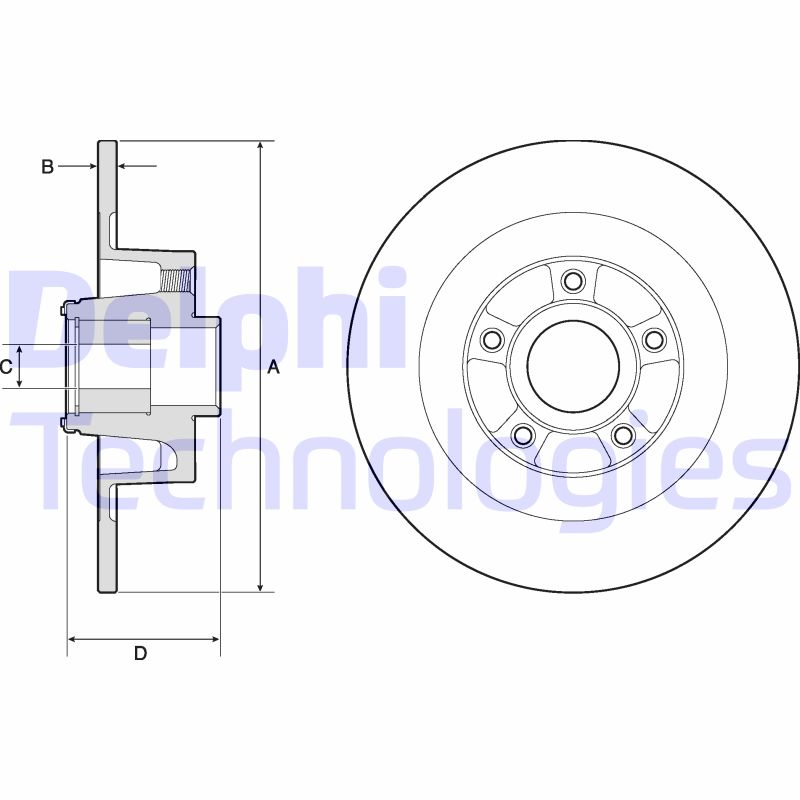 Delphi Diesel Remschijven BG9135RSC