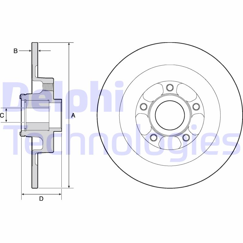 Remschijven Delphi Diesel BG9138RSC