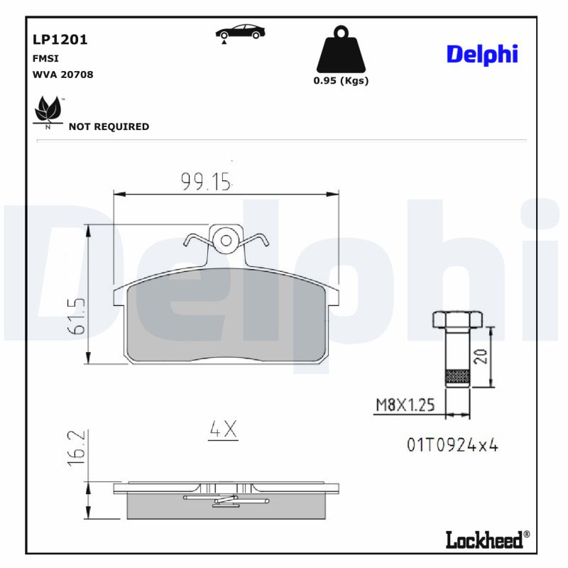 Delphi Diesel Remblokset LP1201
