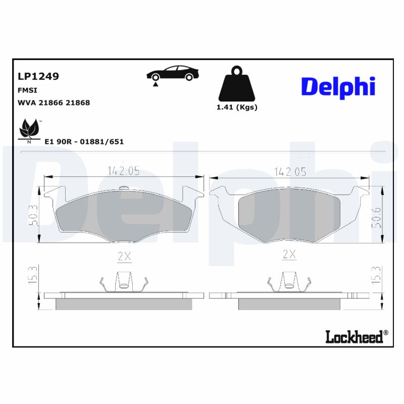 Delphi Diesel Remblokset LP1249