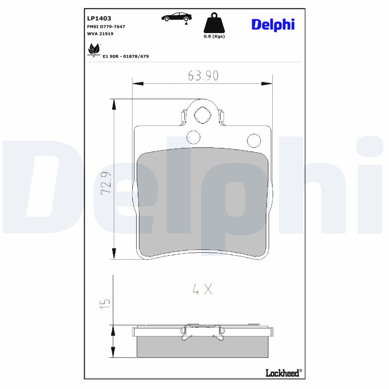 Delphi Diesel Remblokset LP1403