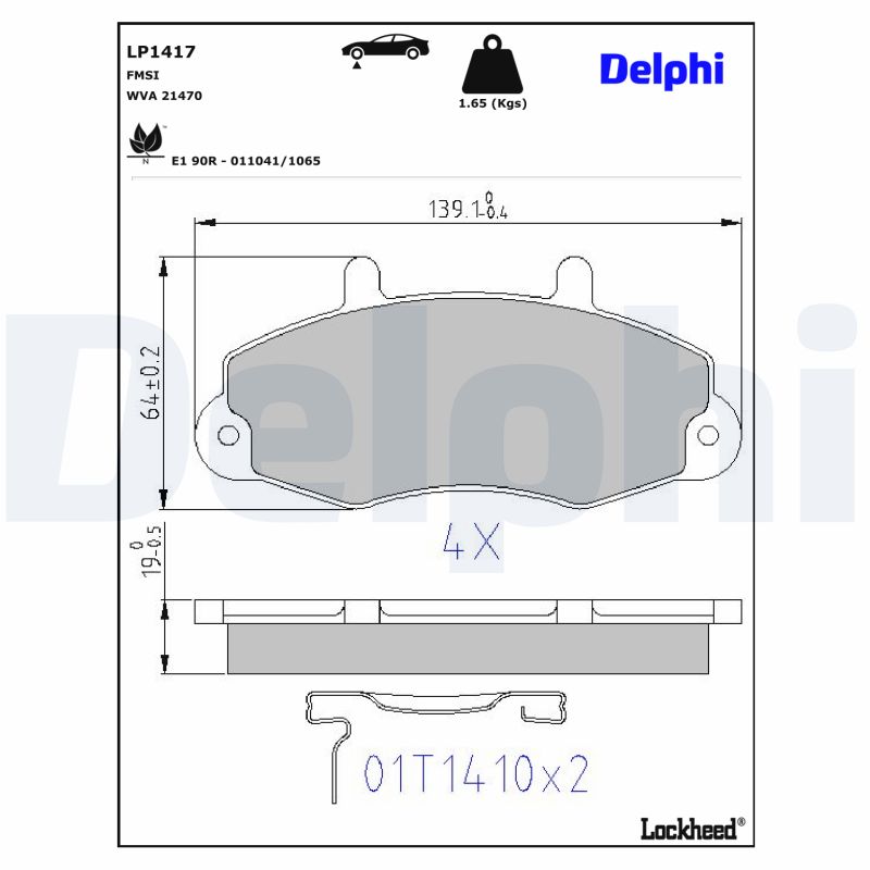 Remblokset Delphi Diesel LP1417