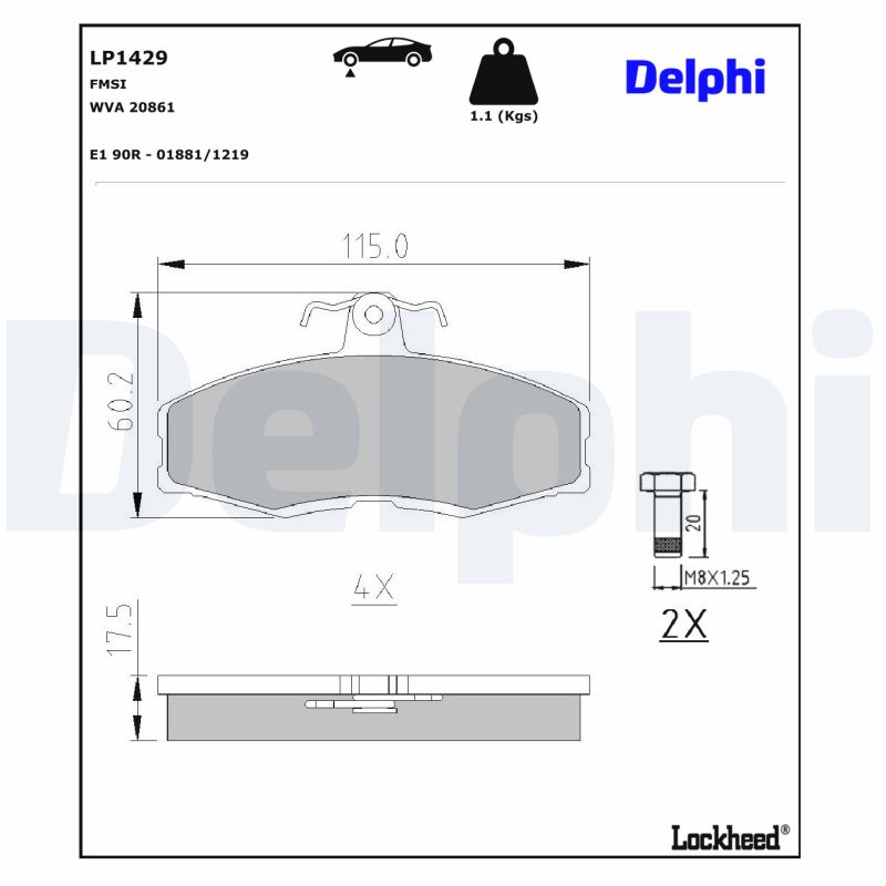 Delphi Diesel Remblokset LP1429