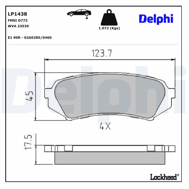 Remblokset Delphi Diesel LP1438