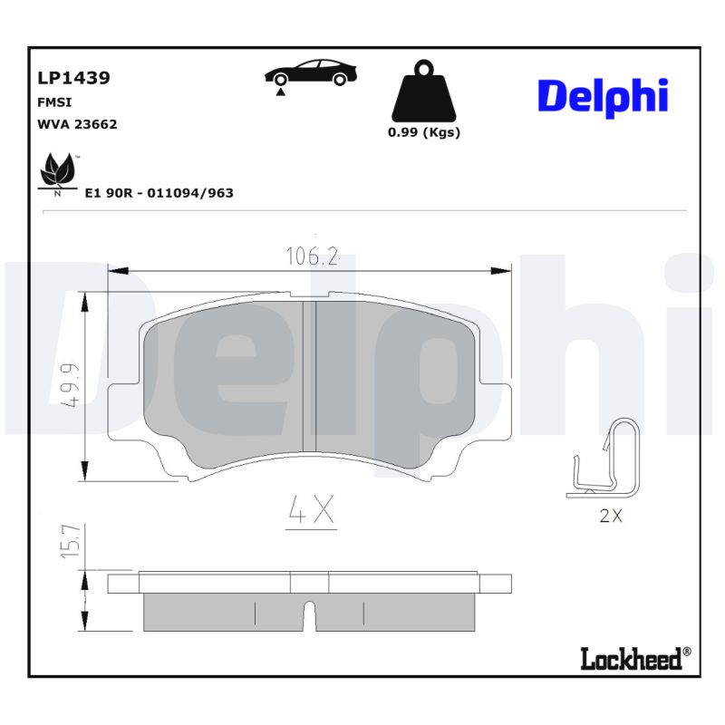 Remblokset Delphi Diesel LP1439