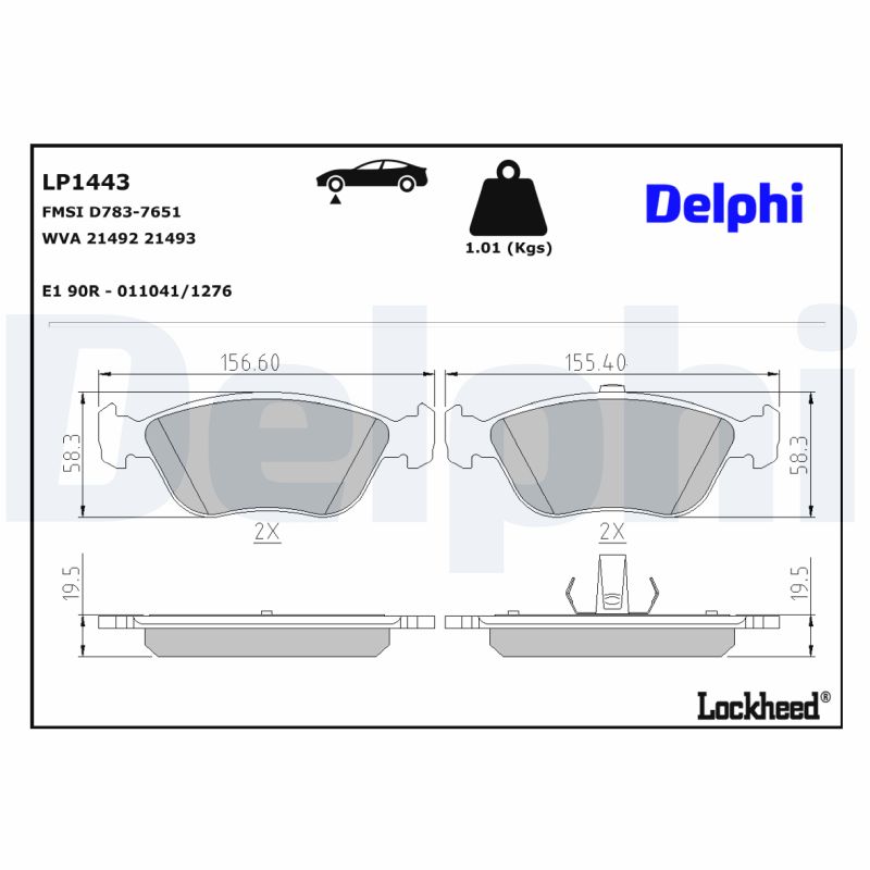 Delphi Diesel Remblokset LP1443