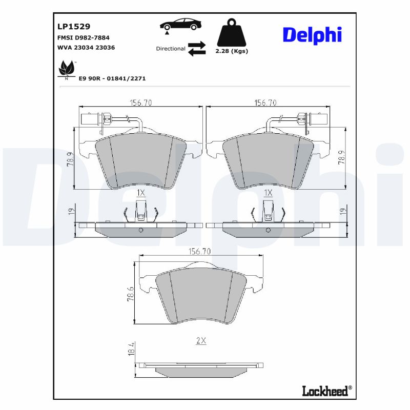 Remblokset Delphi Diesel LP1529