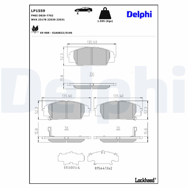 Delphi Diesel Remblokset LP1559