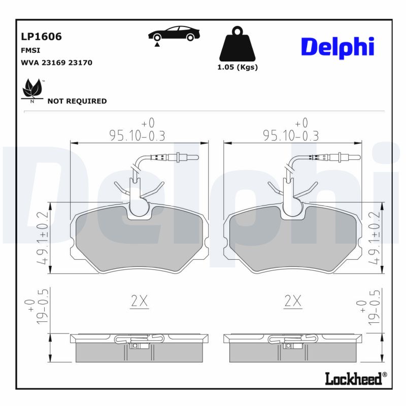 Delphi Diesel Remblokset LP1606