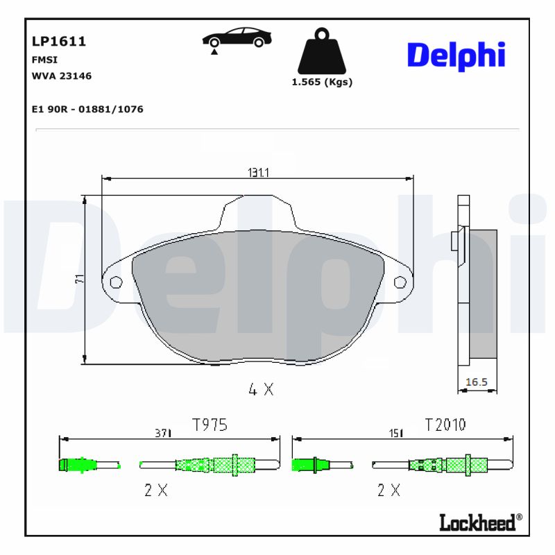 Remblokset Delphi Diesel LP1611