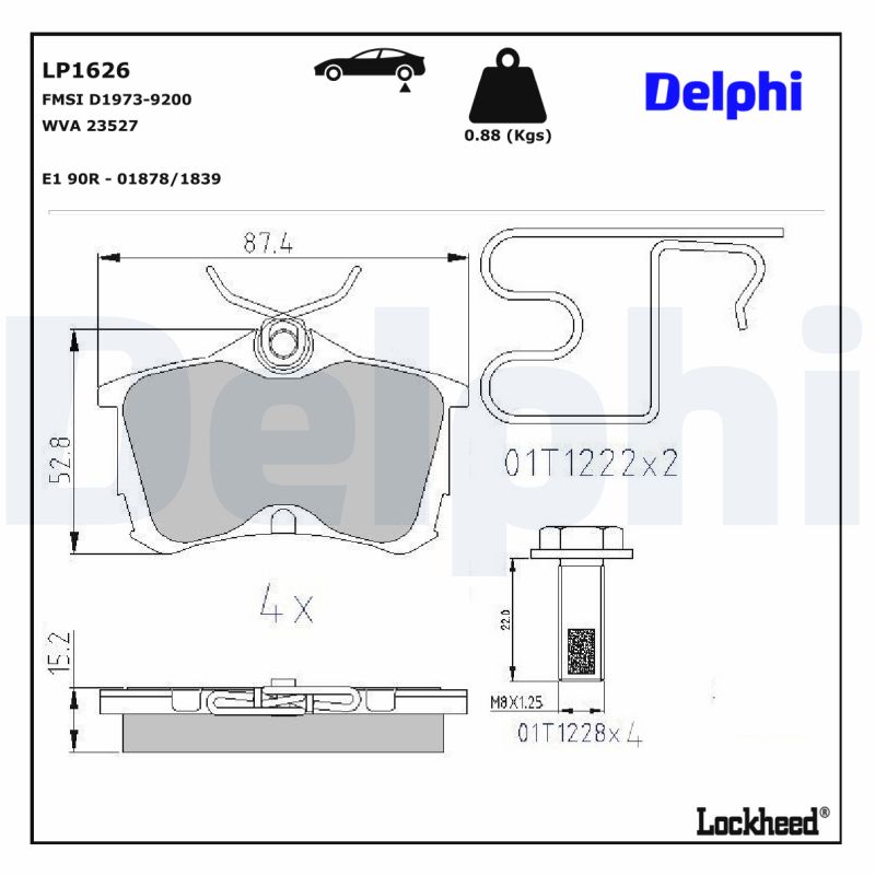 Delphi Diesel Remblokset LP1626