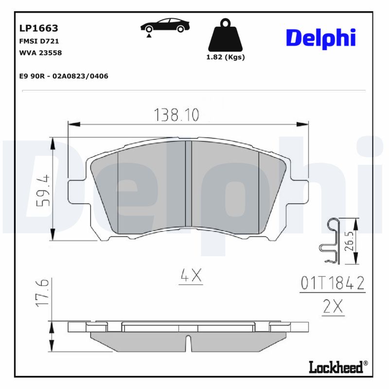 Delphi Diesel Remblokset LP1663
