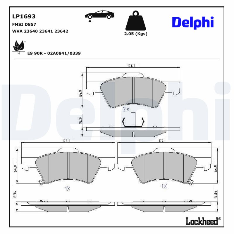 Remblokset Delphi Diesel LP1693