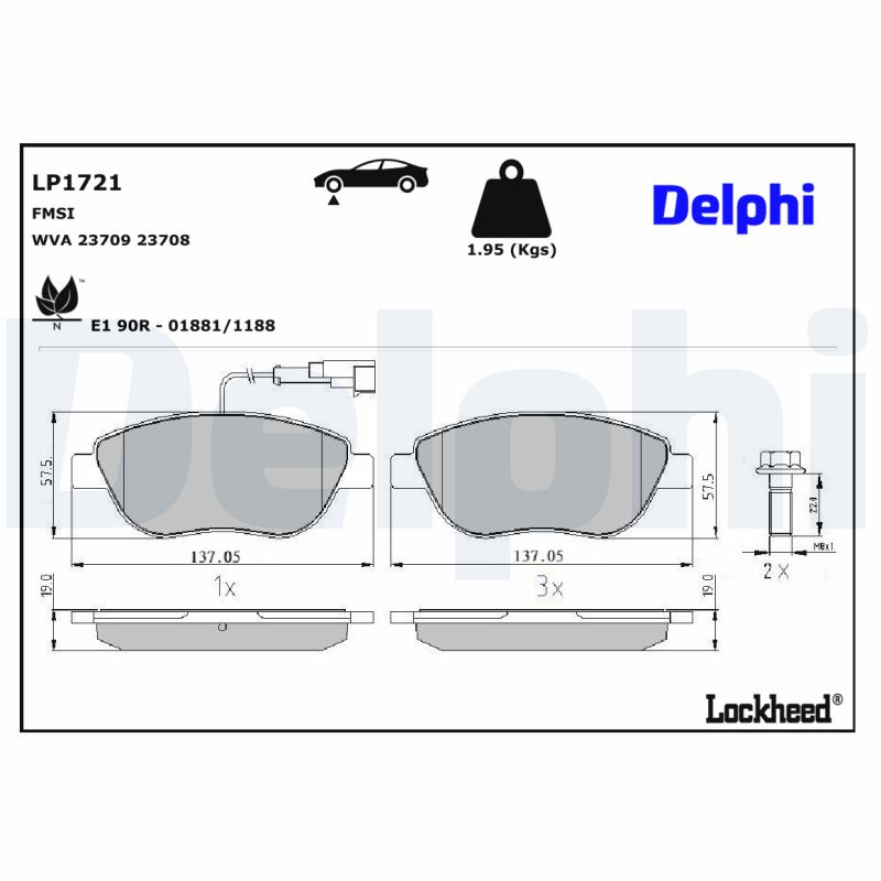 Delphi Diesel Remblokset LP1721