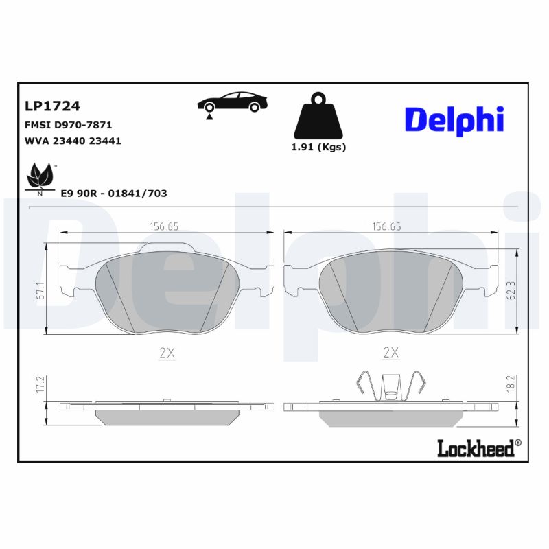 Delphi Diesel Remblokset LP1724